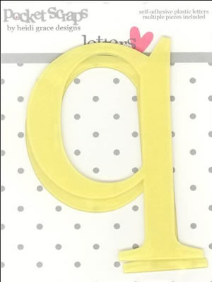 Heidi Grace - Inspire Me - Plastic Alpha Stickers q - 2/pk  (sold in 3's)